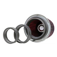 KNN Multi Fit 3 Flange Universal Filter 76/90/100 (clamp) 140 length
