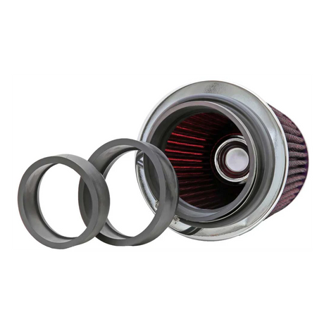 KNN Multi Fit 3 Flange Universal Filter 76/90/100 (clamp) 140 length