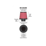 KNN Multi Fit 3 Flange Universal Filter 76/90/100 (clamp) 140 length – product view 3