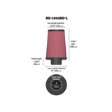 KNN Multi Fit 3 Flange Universal Filter 76/90/100 (clamp) 240 length – product view 2