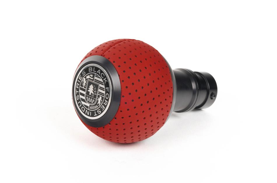 BFI GS2 DSG Heavy Weight shift knob -Rosso Centaurus Leather – Black Anodized (VW/Audi) - GS2DGSRC