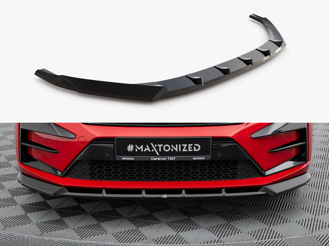 MAXTON DESIGN FRONT SPLITTER SKODA ENYAQ COUPE IV RS — photo 1