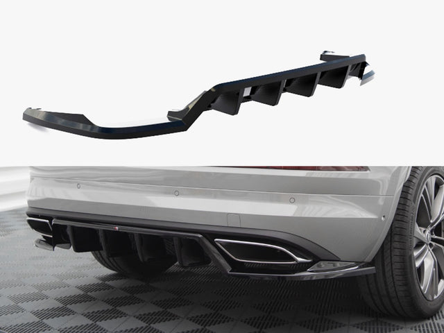 MAXTON DESIGN REAR SPLITTER VERTICAL BARS SKODA KODIAQ RS MK1 FACELIFT — photo 1