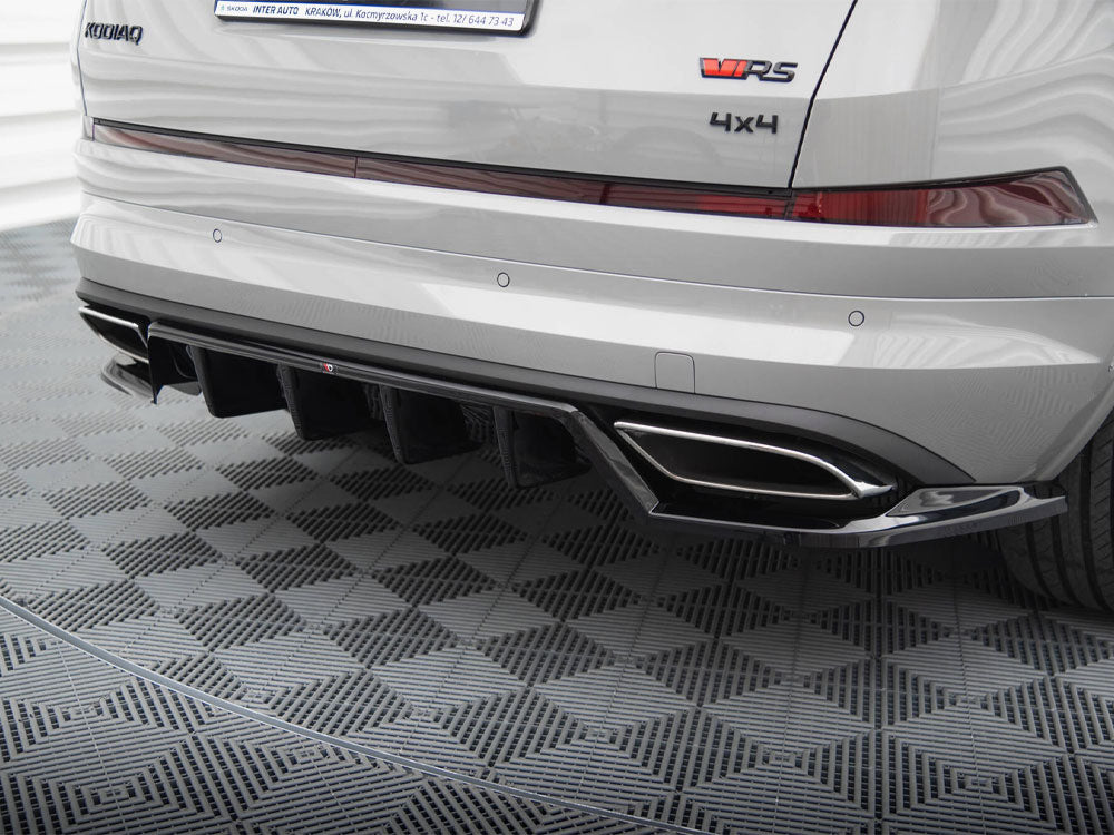 MAXTON DESIGN REAR SPLITTER VERTICAL BARS SKODA KODIAQ RS MK1 FACELIFT — photo 3