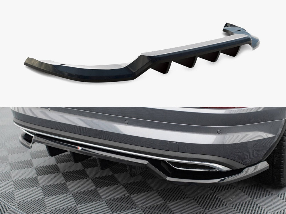 MAXTON DESIGN REAR SPLITTER VERTICAL BARS SKODA KODIAQ SPORTLINE MK1 FACELIFT — photo 1