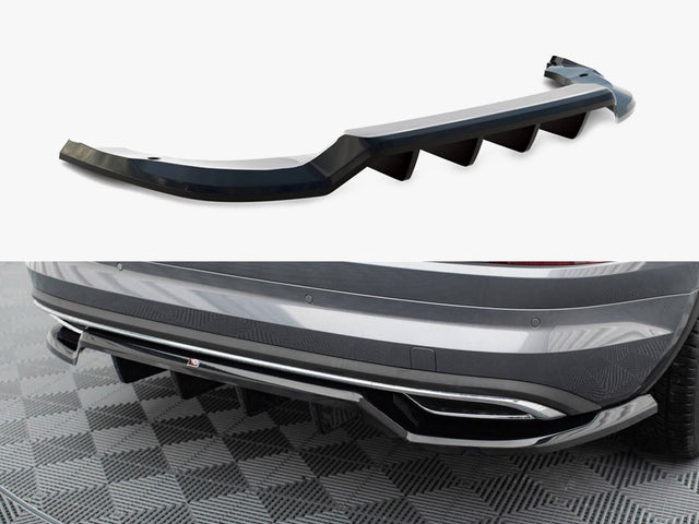 MAXTON DESIGN REAR SPLITTER VERTICAL BARS SKODA KODIAQ SPORTLINE MK1 FACELIFT — photo 1