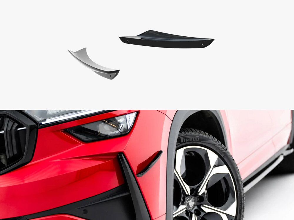 MAXTON DESIGN FRONT BUMPER WINGS CANARDS SKODA KODIAQ RS MK2 — photo 1