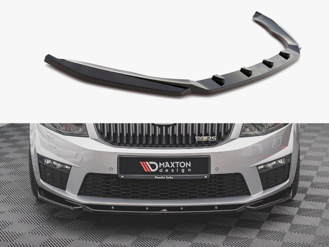 MAXTON DESIGN FRONT SPLITTER V.4 SKODA OCTAVIA RS MK3 2013-2016 — photo 1