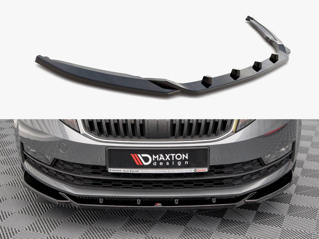 MAXTON DESIGN FRONT SPLITTER V.2 SKODA OCTAVIA MK3 FACELIFT (2016-2020) — photo 1