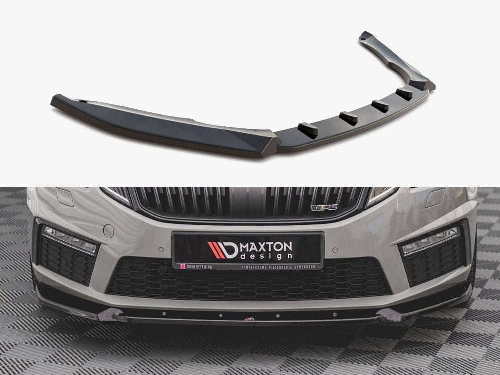 MAXTON DESIGN FRONT SPLITTER V.2 SKODA OCTAVIA RS MK3 FACELIFT — photo 1