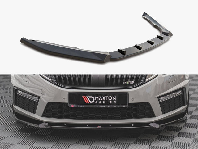 MAXTON DESIGN FRONT SPLITTER V.2 SKODA OCTAVIA RS MK3 FACELIFT — photo 1