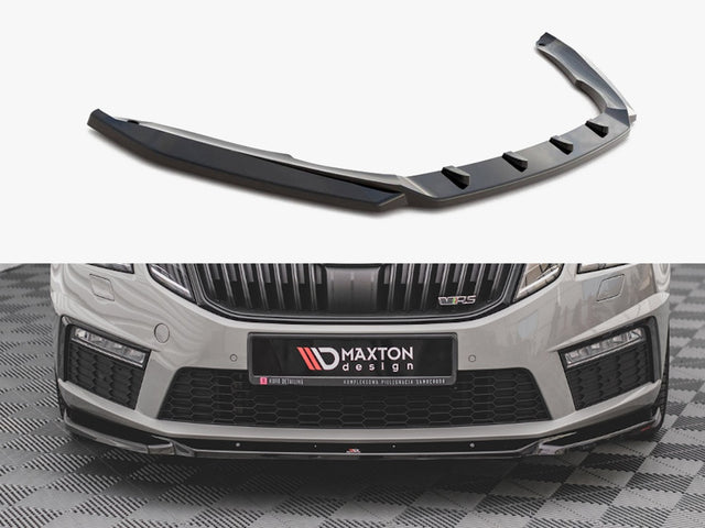 MAXTON DESIGN FRONT SPLITTER V.3 SKODA OCTAVIA RS MK3 FACELIFT — photo 1