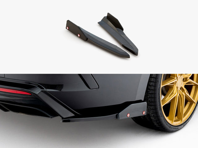 MAXTON DESIGN REAR SIDE SPLITTERS V.4 WITH FLAPS SKODA OCTAVIA RS MK4 — photo 1