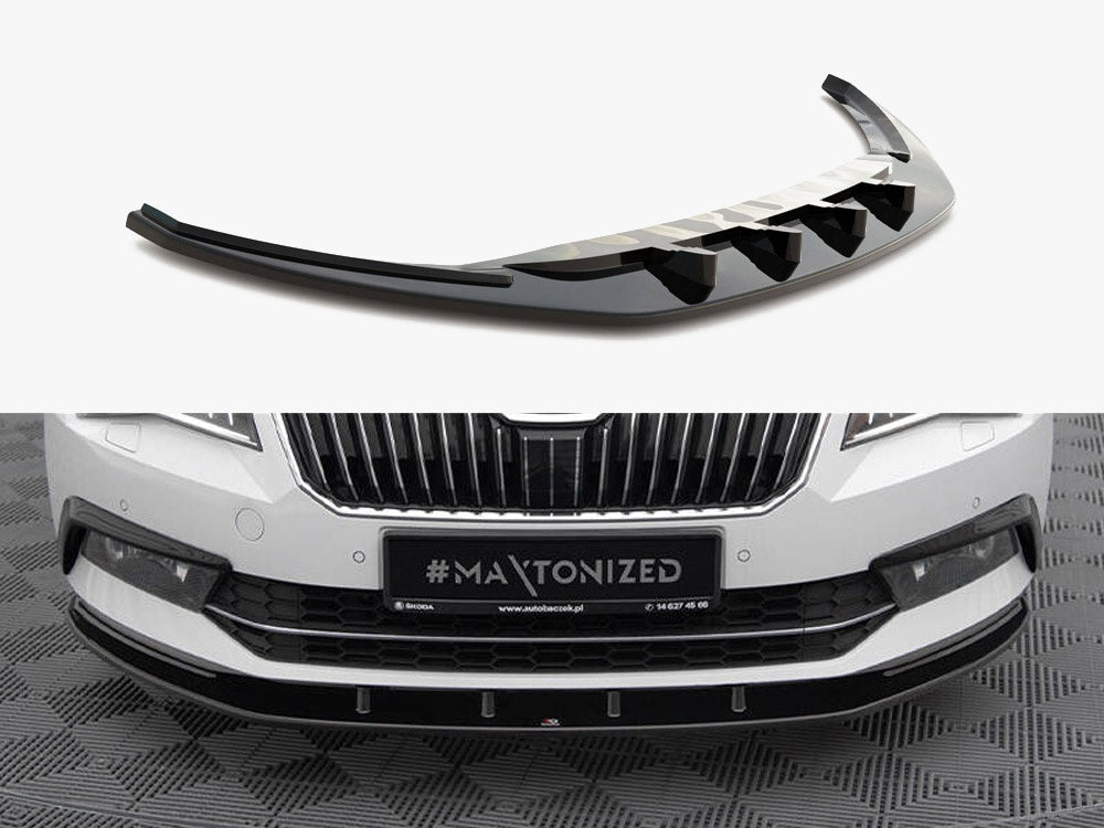 MAXTON DESIGN FRONT SPLITTER V.3 SKODA SUPERB MK3 — photo 1