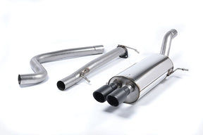 MILLTEK SPORT NON-RESONATED CAT-BACK RACE EXHAUST SYSTEM WITH CERAKOTE BLACK TIPS FIESTA ST180