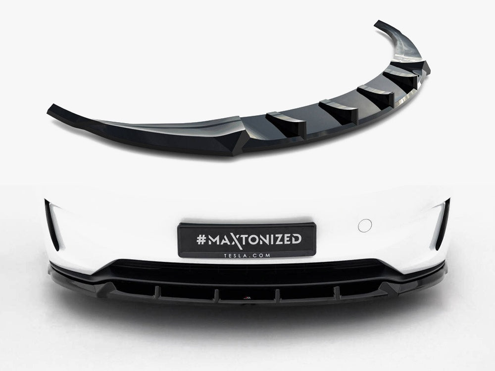 MAXTON DESIGN FRONT SPLITTER V.2 TESLA MODEL 3 PERFORMANCE MK1 FACELIFT — photo 1