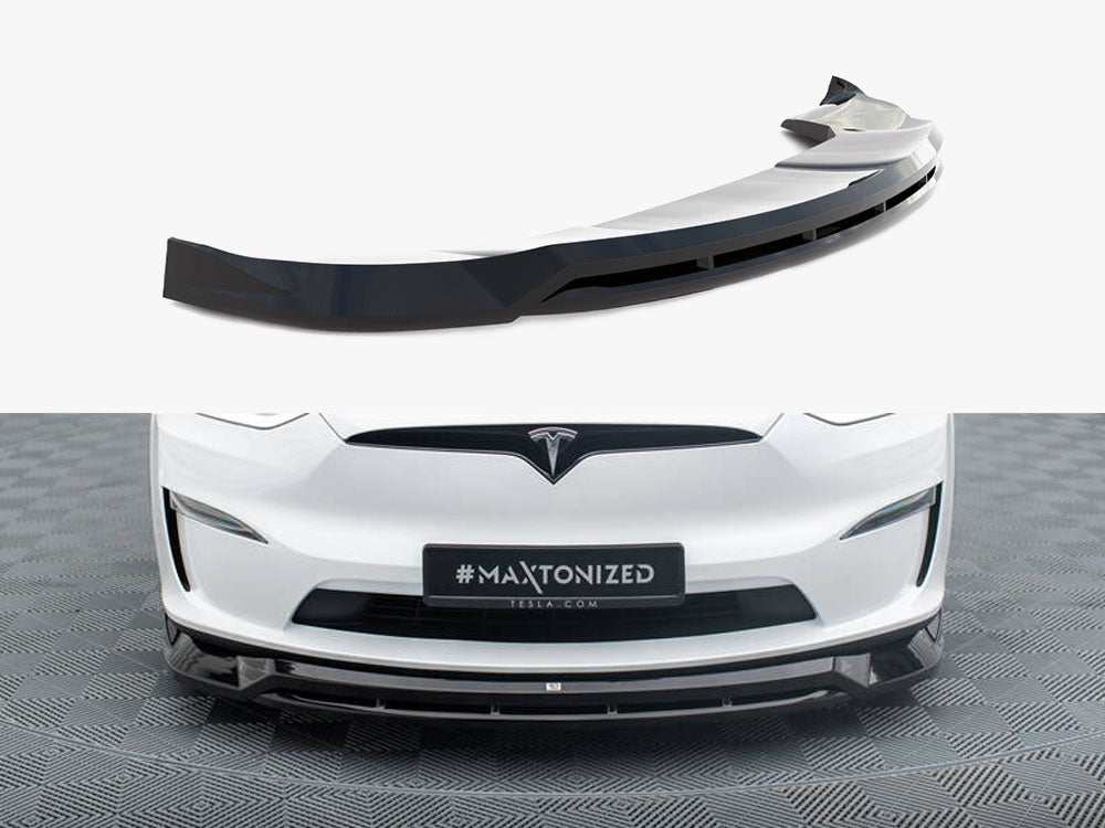 MAXTON DESIGN FRONT SPLITTER V1 TESLA MODEL X MK1 FACELIFT — photo 1