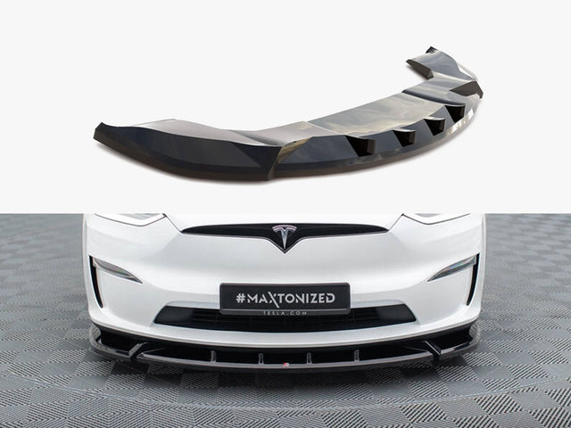 MAXTON DESIGN FRONT SPLITTER V2 TESLA MODEL X MK1 FACELIFT — photo 1