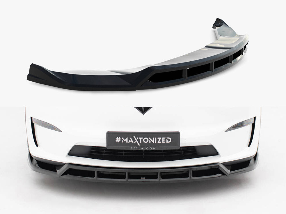 MAXTON DESIGN FRONT SPLITTER V3 TESLA MODEL X MK1 FACELIFT — photo 1