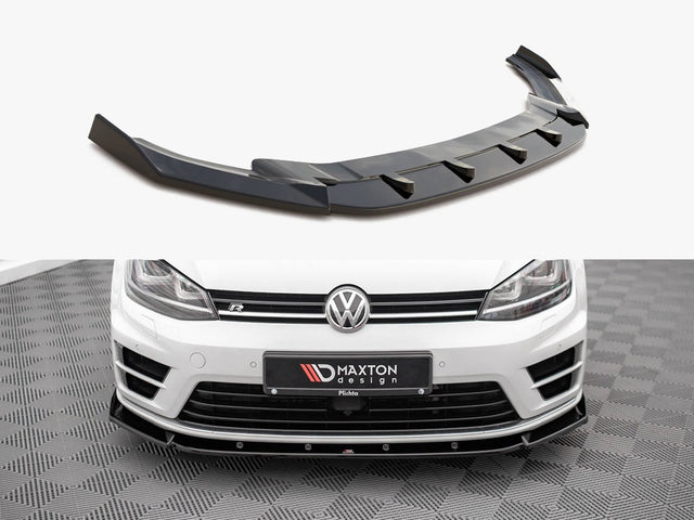 MAXTON DESIGN FRONT SPLITTER V.4 VW GOLF R / R-LINE MK7 — photo 1