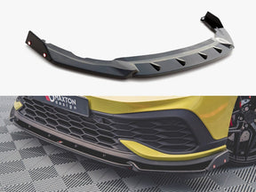 MAXTON DESIGN FRONT SPLITTER V.1 + FLAPS VW GOLF 8 GTI CLUBSPORT — photo 1