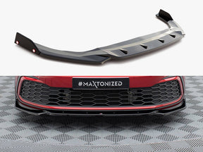 MAXTON DESIGN FRONT SPLITTER V.2 + FLAPS VOLKSWAGEN GOLF 8 GTI / R-LINE — photo 1