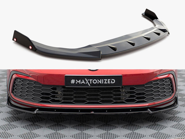 MAXTON DESIGN  FRONT SPLITTER V.3 + FLAPS VOLKSWAGEN GOLF 8 GTI / R-LINE — photo 1