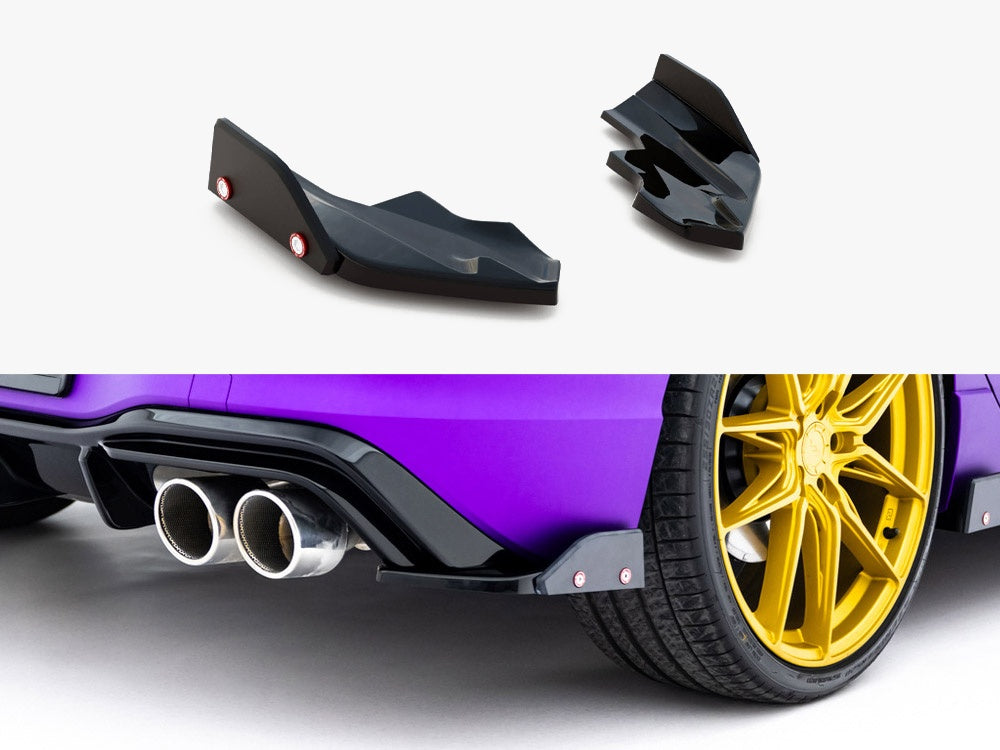MAXTON DESIGN REAR SIDE SPLITTERS V.6 + FLAPS VOLKSWAGEN GOLF R MK8 — photo 1