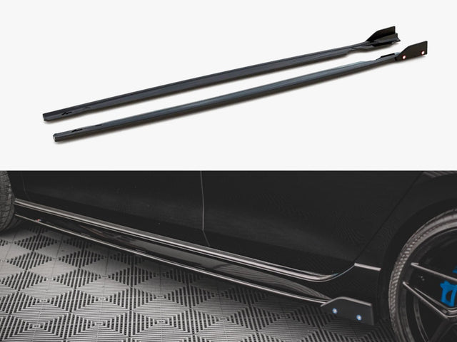 MAXTON DESIGN SIDE SKIRTS DIFFUSERS V.2 + FLAPS VOLKSWAGEN GOLF R MK8 — photo 1