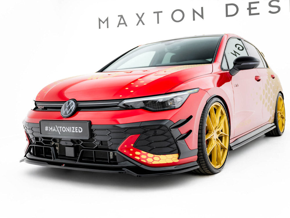 MAXTON DESIGN FRONT SPLITTER V.4 VOLKSWAGEN GOLF GTI CLUBSPORT MK8 FACELIFT — photo 2