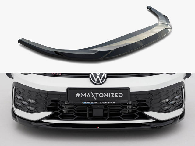 MAXTON DESIGN FRONT SPLITTER V.4 VOLKSWAGEN GOLF GTI / GTE / R-LINE MK8 FACELIFT — photo 1