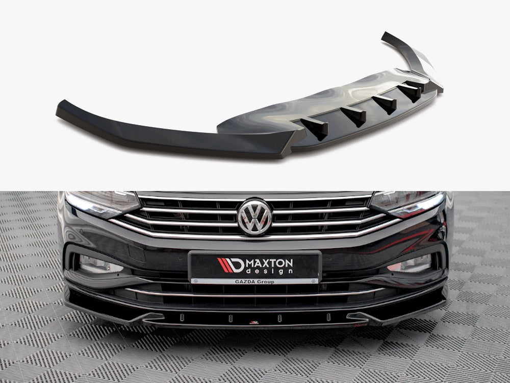 MAXTON DESIGN FRONT SPLITTER V.2 VW PASSAT B8 FACELIFT — photo 1