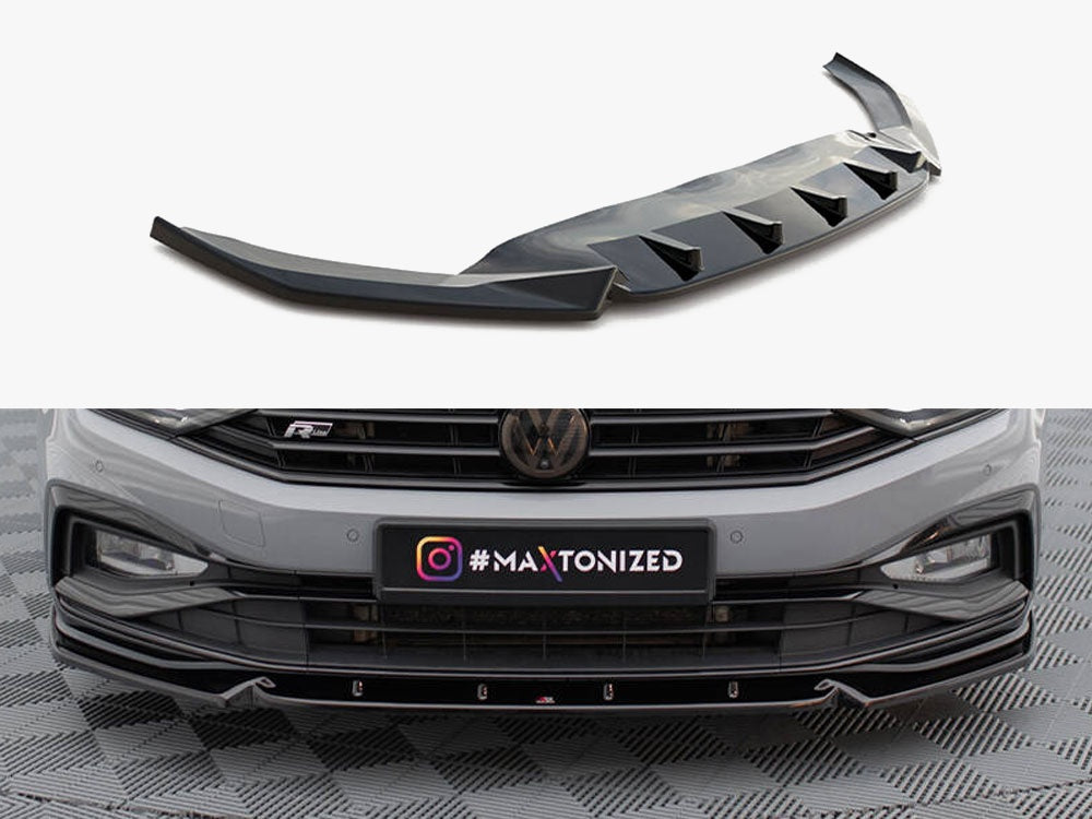 MAXTON DESIGN FRONT SPLITTER V.1 VOLKSWAGEN PASSAT R-LINE B8 FACELIFT — photo 1