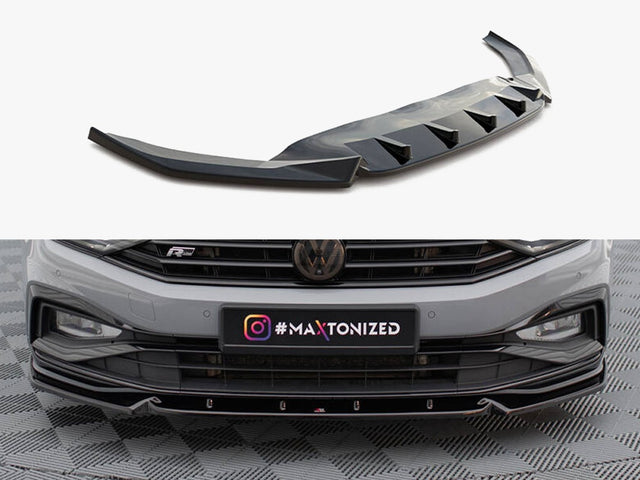 MAXTON DESIGN FRONT SPLITTER V.1 VOLKSWAGEN PASSAT R-LINE B8 FACELIFT — photo 1
