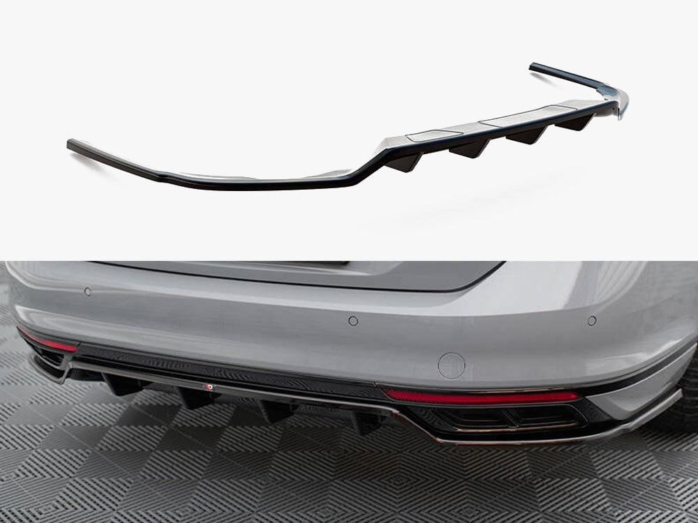 MAXTON DESIGN REAR SPLITTER VERTICAL BARS VOLKSWAGEN PASSAT R-LINE B8 FACELIFT — photo 1