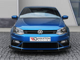 Maxton Design Front Racing Splitter With Wings - Volkswagen Polo GTI Mk5 Facelift 2014-2017 — photo 2