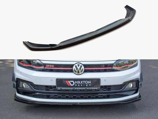 Maxton Design Volkswagen Polo GTI / R-Line Mk6 Front Splitter V.2 2017-2021 — photo 1