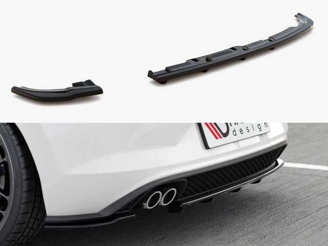Maxton Design Rear Splitter (Vertical Bars) - Volkswagen Polo GTI / R-Line Mk6 2017-2021 — photo 1