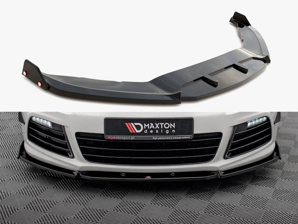 Maxton Design Volkswagen Scirocco R Mk3 Front Splitter V.3 + Flaps 2008-2014 — photo 1