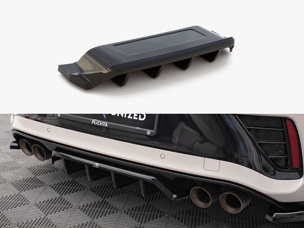MAXTON DESIGN REAR SPLITTER (VERTICAL BARS) VOLKSWAGEN T-ROC R / R-LINE MK1 FACELIFT — photo 1