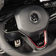 OMB Gloss Carbon Fibre Steering Wheel Trim for VW Golf Mk8 / Mk8.5 GTI & R