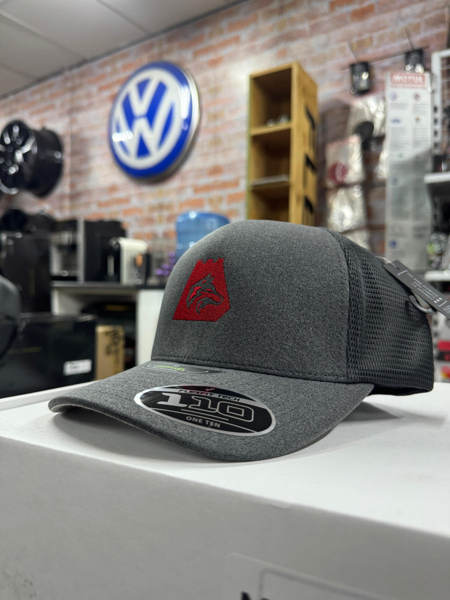 VAG Cafe Unipanel Mesh Melange Dark Grey Cap – Red Emblem – product view 2