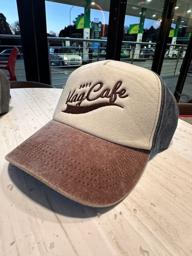 VAG CAFE Vintage Logo Cap – Navy/Stone/Chocolate