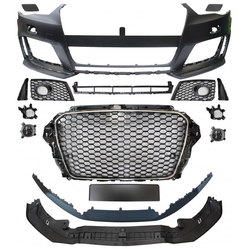 A3 8V1 13-16 RS-style front bumper w/foglamp (goodgo)
