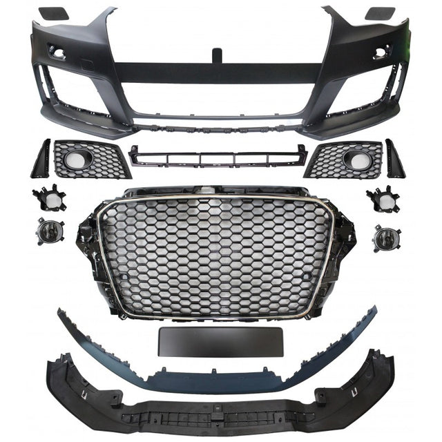 A3 8V1 13-16 RS-style front bumper w/foglamp (goodgo)