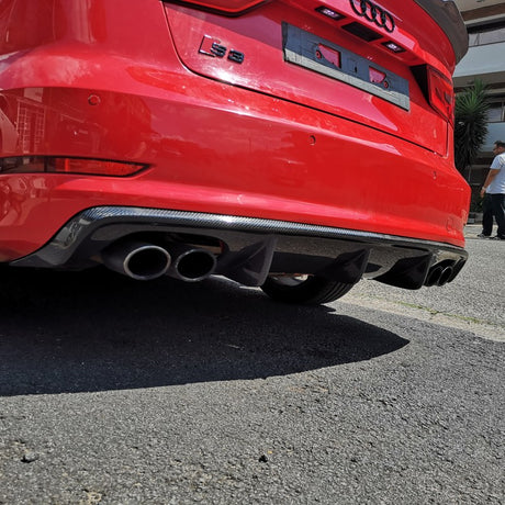 A3 8V1 13-16 sedan S-line carbon fiber rear diffuser