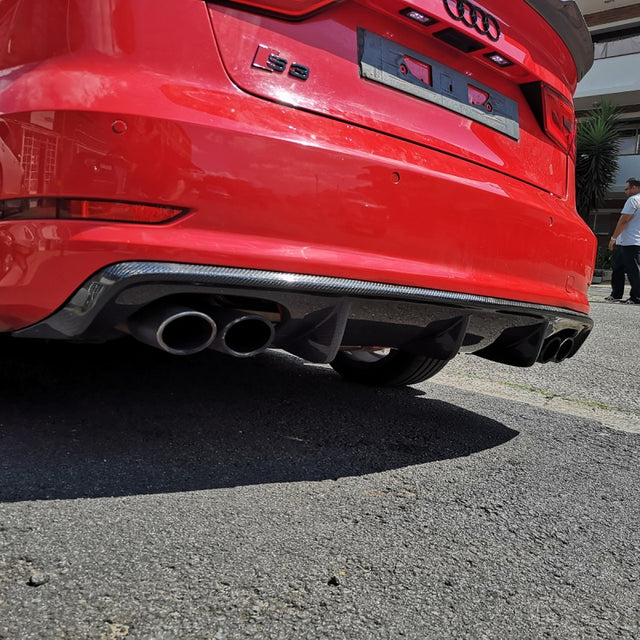 A3 8V1 13-16 sedan S-line carbon fiber rear diffuser