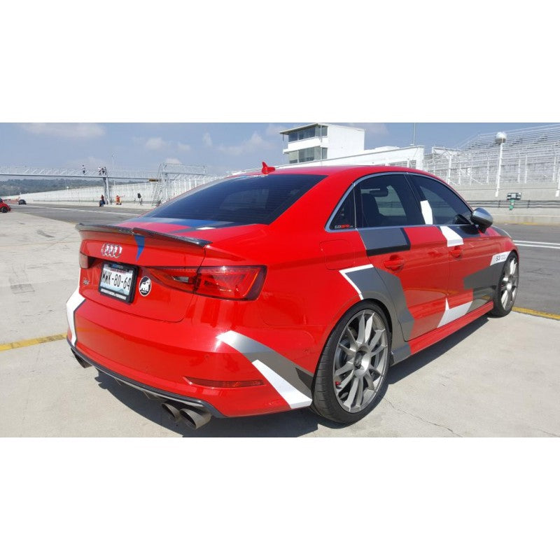 A3 8V 13-20 V2 style carbon fiber boot spoiler