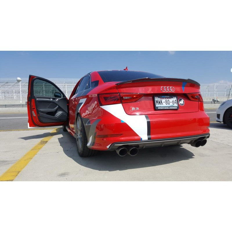 A3 8V 13-20 V2 style carbon fiber boot spoiler