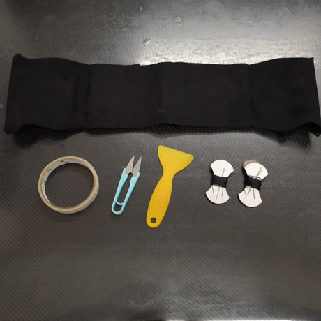 A4 A5 A6 05+ steering wheel suede alcantara DIY kit - Black
